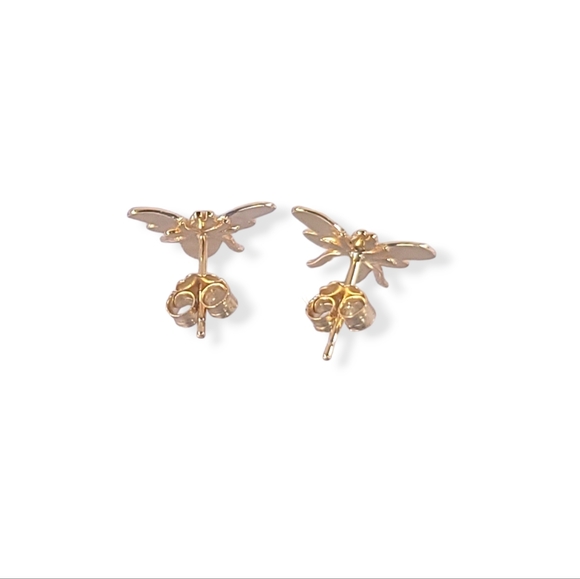New! Vintage Style Bee Plating Sterling Silver Ear Stud - Picture 4 of 5